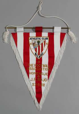 Official pennant presented to England Captain Kevin Keegan by Athletico Bilbao on March 23rd 1982, 
 on the occasion of the testimonial game for Chech