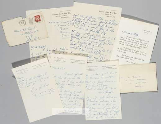 Two handwritten letters from Duncan Edwards of Manchester United and England to his fiancée
 Molly Leech and relating to his time of National Service,