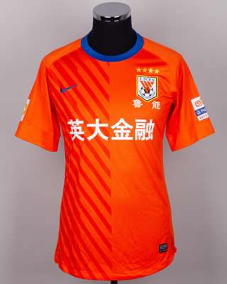 Orange and blue No.26 Shandong Luneng Taishan short-sleeved shirt