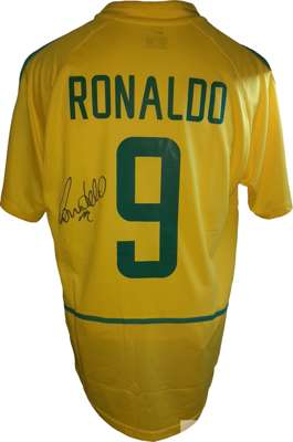 Ronaldo Luís Nazario de Lima Brazil signed replica shirt