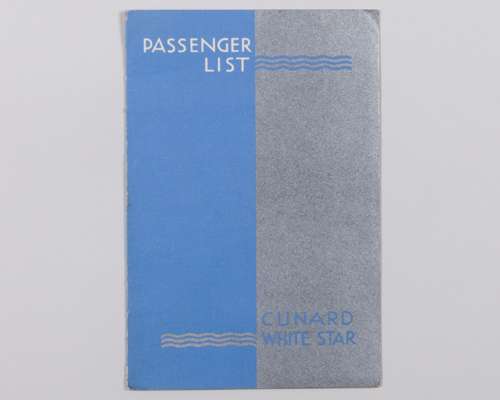 Jack Rowley R.M.S. Queen Mary Passenger List, 2nd May 1950