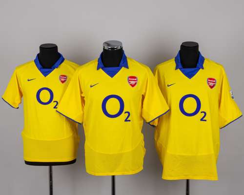 Six various Arsenal early 2000's shirts