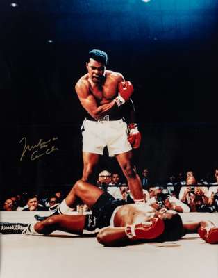 MUHAMMAD ALI / CASSIUS CLAY v SONNY LISTON – LEWISTON MAINE 25th MAY 1965 SIGNED PHOTOGRAPH 

The first bout was held on February 25, 1964 in Miami Be