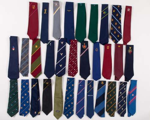 Dickie Bird an assortment of cricketing ties