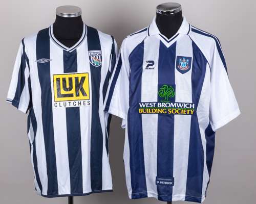 Blue and white West Bromwich Albion short-sleeved shirt, Umbro