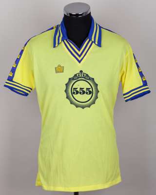An unusual yellow and blue unnumbered Admiral short-sleeved shirt