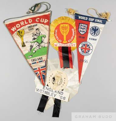 1966 World Cup rosettes and pennants