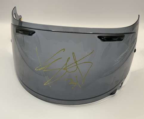 Kevin Schwantz (USA) 1993 World Moto GP Champion signed collection,
 including signed Aria Black tinted visor (signed in gold), same brand as he wore 