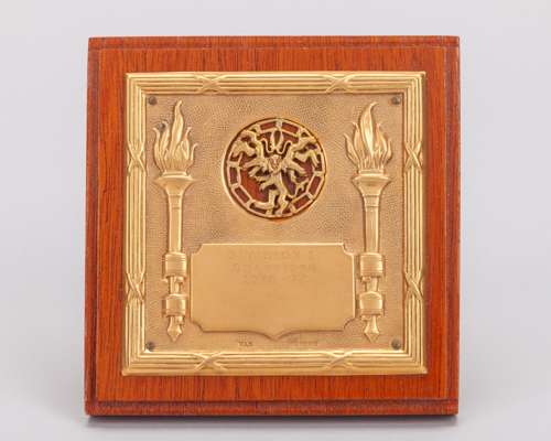 Phil Neal 9ct gold Division 1 League Championship Winners plaque, 1976-77