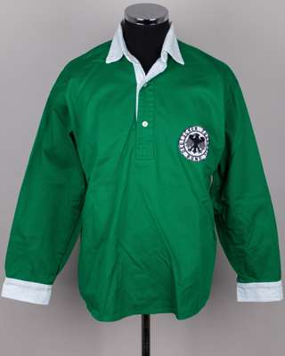 Alfred Pfaff green and white No.10 West Germany long-sleeved shirt