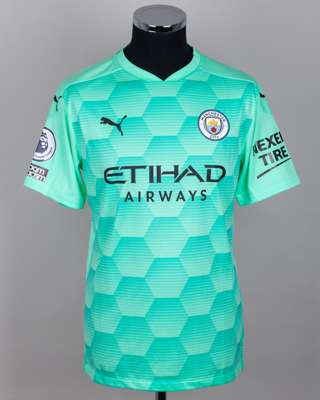 Ederson green No.31 Manchester City goalkeeper shirt, 2020-21