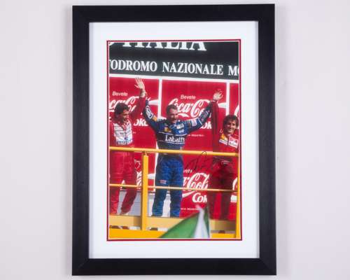 Alain Prost Ferrari Podium Framed Print