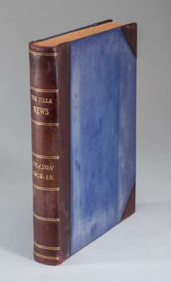 Bound volume of Aston Villa home programmes season 1912-13,
 the volume containing first team, reserves and other matches played at Villa Park, togeth