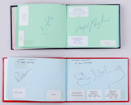 A tennis autograph album, 53 pages
