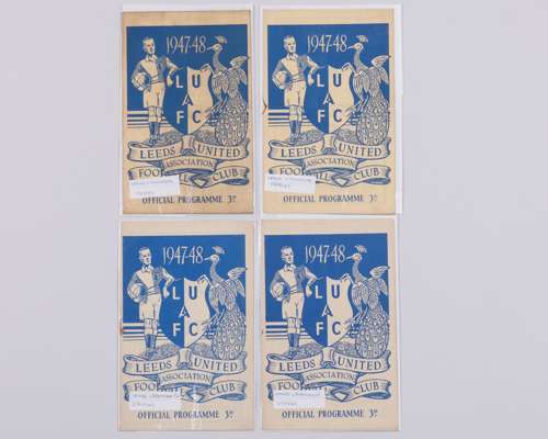 Four Leeds United home match programmes, 1947