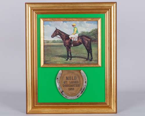 Racing plate worn by Meld when winning the 1955 St Leger