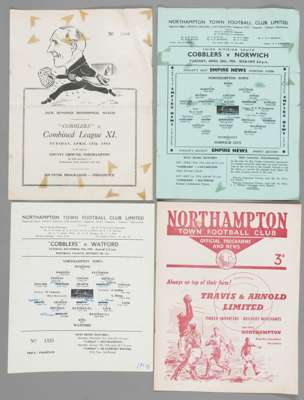 A collection of Northampton Town programmes dating between 1954 and 1957,
 comprising 73 homes, a little duplication, League & Cup plus some Testimoni