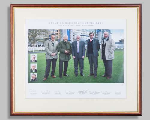 Champion National Hunt Trainers signed framed print