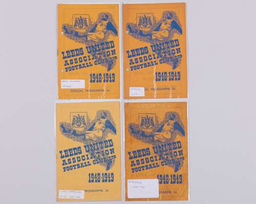 Four Leeds United home match programmes, 1948-49