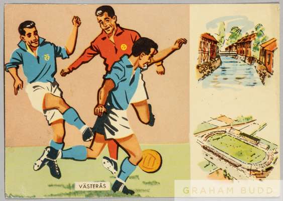A 1958 World Cup souvenir postcard