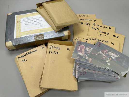 Large collection of original colour images including used and unused images used for the The Unique Treble Alex Ferguson
 Tells The Inside Story match