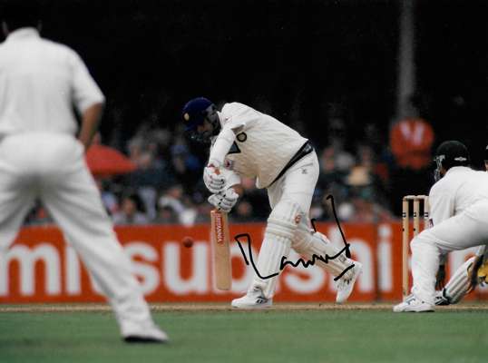 Indian Cricket legends collection of signed photographs,
 including Rahul Dravid, VVS Laxman, Sourav Ganguly, all 6 by 8in. and Virender Sehwag, 8 by 