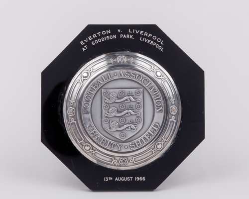 Chris Lawler a silver-mounted Charity Shield plaque, 1966