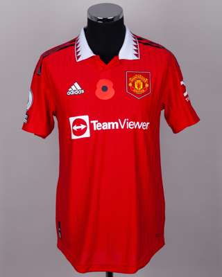 Red No.9 Manchester United PL2 short-sleeved shirt, 2022