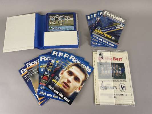 A collection of modern Reading programmes from 1990s including reserves, team sheets etc