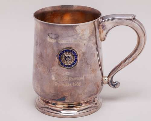 A white-metal and enamel tankard Leeds United tankard