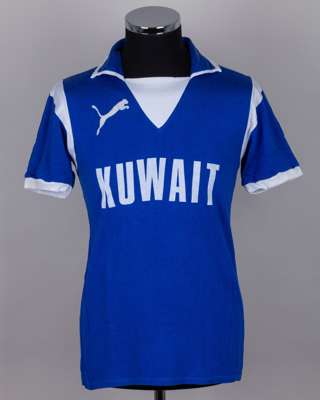 Blue No.8 Kuwait short-sleeved shirt, c.1985