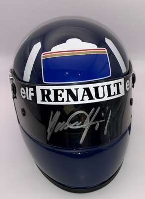Damon Hill (UK) signed half-scale 1994 Aria F1 helmet (Rothmans Williams Renault)