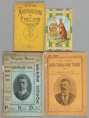 Four England v Australia Ashes cricket publications 1896 to 1909,
 The Australians in England 1896, good; The Tenth Australian Tour 1899, good; The Tw