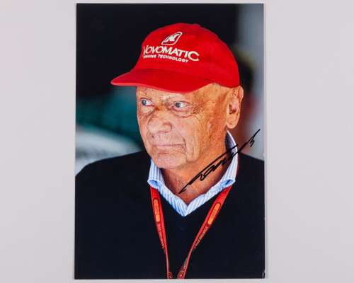 Niki Lauda Signed A4 Photo