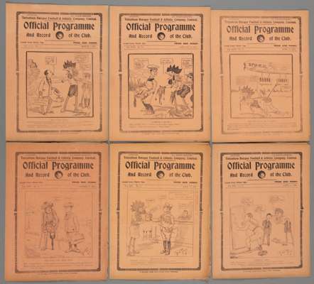 Six Tottenham Hotspur 1920s home programmes,

v Brentford 31st October 1921 (London Challenge Cup 2nd Round); and F.L. Division One fixtures v Arsenal