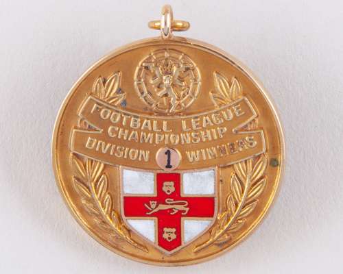 Sammy Lee 9ct gold and enamel Football League Champions medal, 1981-82