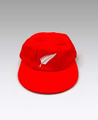 Tom Latham red New Zealand Red For Ruth match worn autographed cap