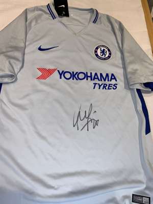 Ruben Loftus-Cheek signed grey Chelsea replica away jersey 2017-18, 
 Nike, short-sleeved with club crest and sponsor logo, signed in marker pen to fr
