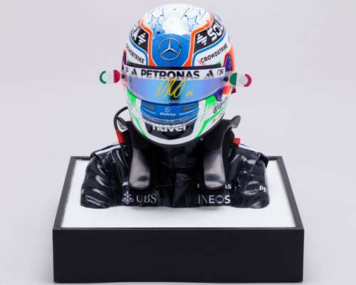 Kimi Antonelli 2025 Mercedes-AMG Petronas F1 Team Signed 1:2 Scale Helmet Display