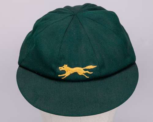 Dickie Bird green Leicestershire County Cricket cap