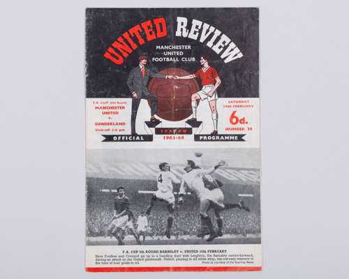 Manchester United v. Sunderland F.A.Cup match programme, 29th February 1964