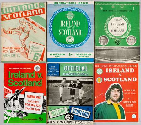 Northern Ireland v Scotland programmes, played at Windsor Park, continuous run 1947 to 1983,
 includes 4th October 1947, 1st October 1949, 3rd October