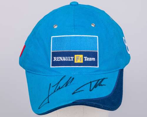 Fernando Alonso & Jarno Trulli Signed Renault F1 Team Cap