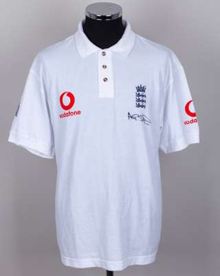 An Alex Stewart autographed England shirt