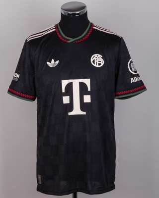 Harry Kane black and white No.9 Bayern Munich short-sleeved shirt