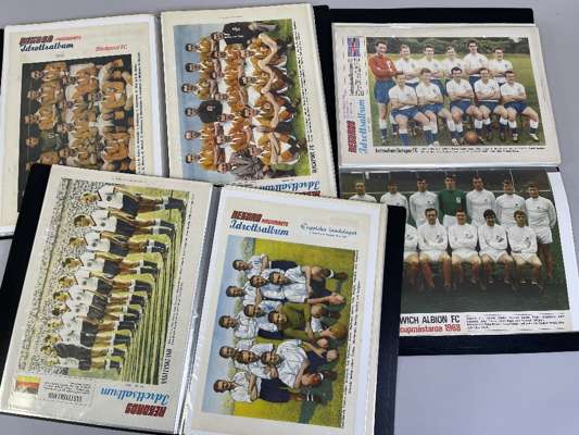 Football colour supplements from Rekords magazine Sweden of English football teams, circa 1955-65, 
 all in colour with legend, approx. 120 images