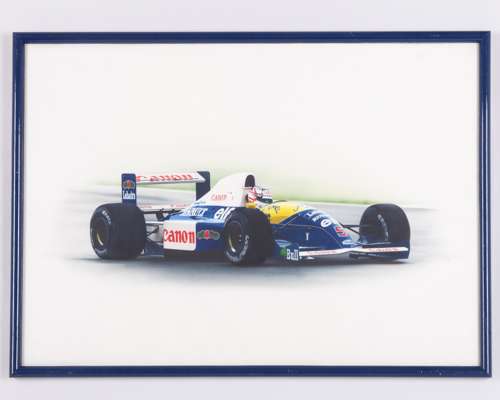 Nigel Mansell Williams Renault Framed Display