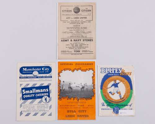 Four Leeds United away match programmes, 1951