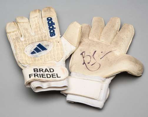 Brad Friedel signed Adidas goalkeeper's gloves