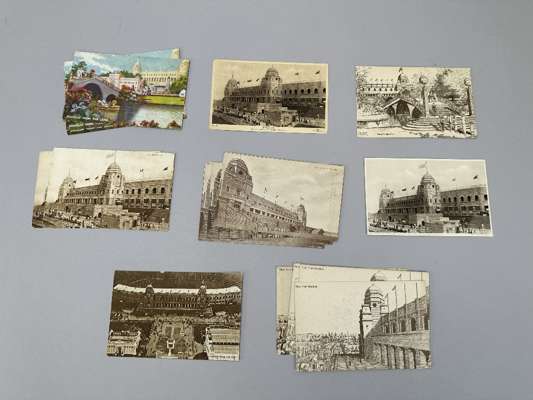 Seventeen Wembley Stadium related postcards including colour Fleetway press examples (17)